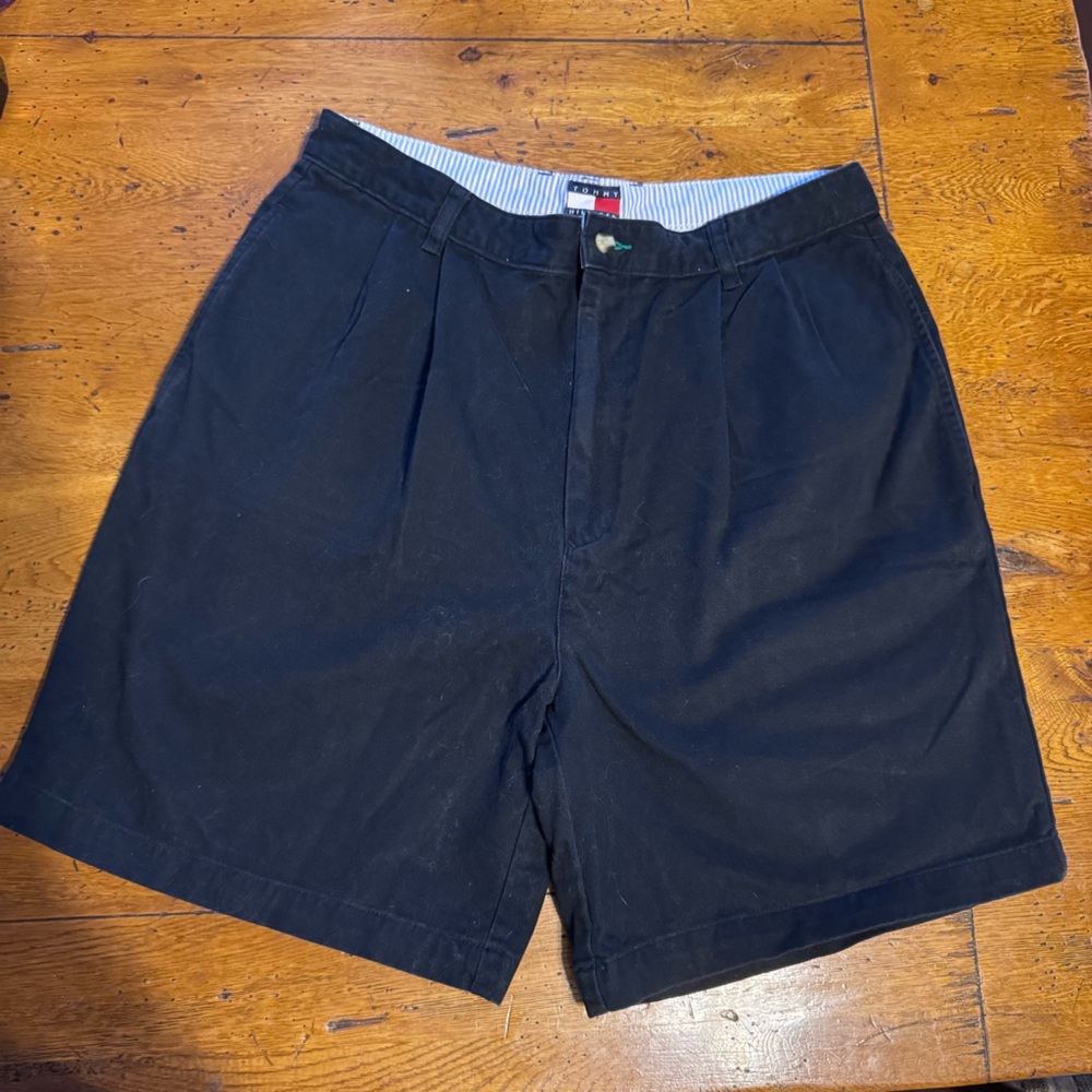 Tommy Hilfiger Men's Black Flat Front Shorts